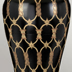 DL-TAIPEI-TL Taipei 1 Light Table Lamp with Tall Empire Shade Black and Gold