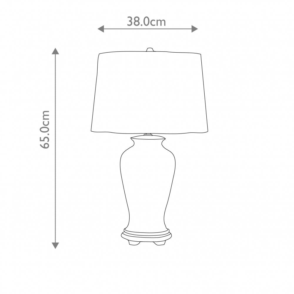 DL-YING-TL Ying 1 Light Table Lamp Blue and White