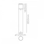 EGSUND-MINI-L-GR Egersund LED Tall Bollard Graphite