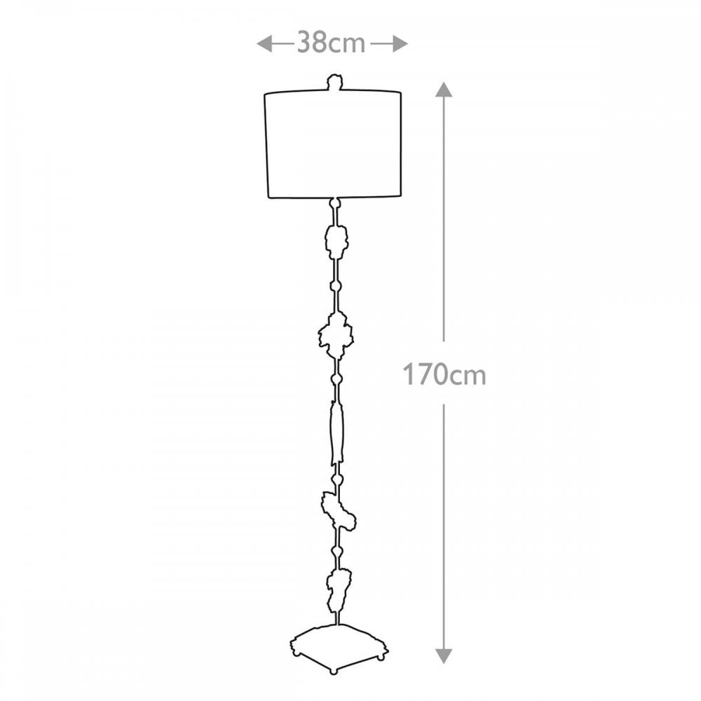 FB-FRAGMENT-FL-G Fragment 1 Light Floor Lamp Aged Gold