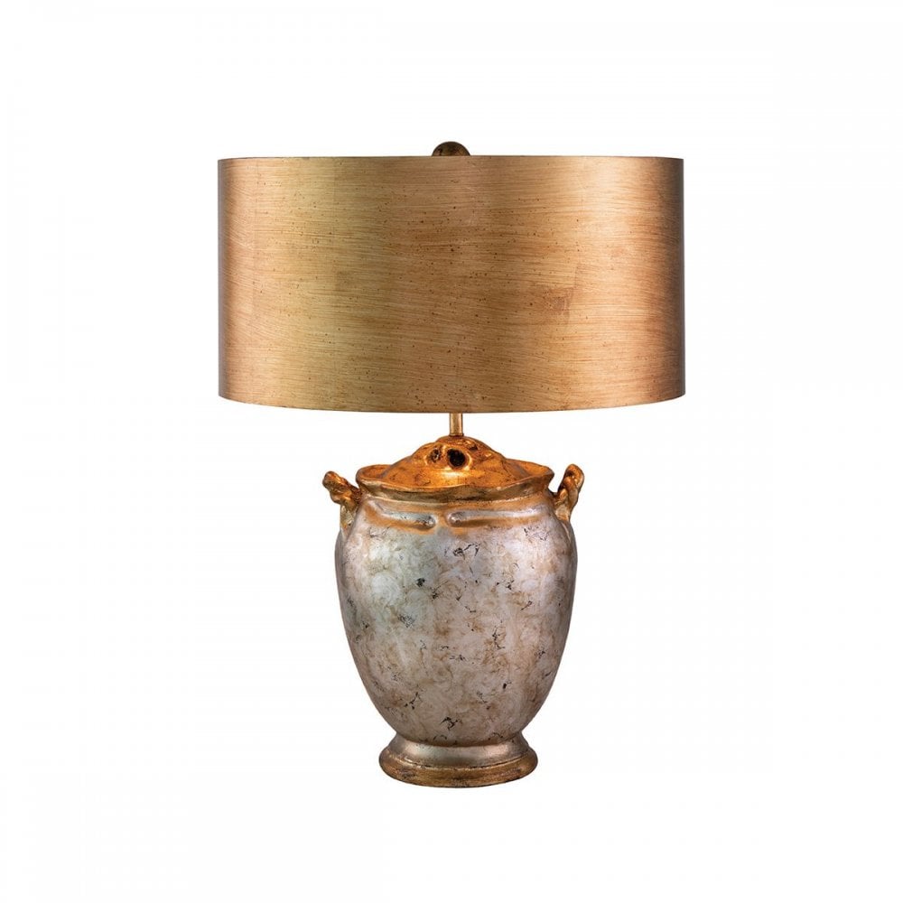 FB-JACKSON-TL Jackson 1lt Table Lamp - Antiqued Silver with Gold Leaf Accents