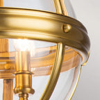 FE-ADAMS-3P-BB Adams 3 Light Pendant Chandelier Burnished Brass