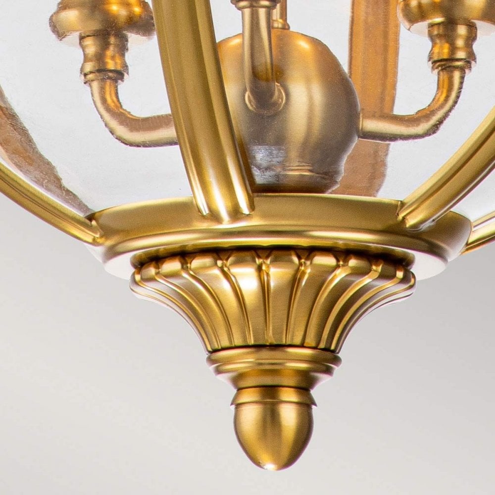 FE-ADAMS-3P-BB Adams 3 Light Pendant Chandelier Burnished Brass