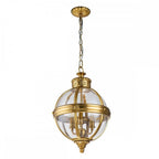 FE-ADAMS-3P-BB Adams 3 Light Pendant Chandelier Burnished Brass