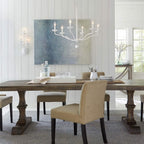 FE-ANNIE6-PSW Annie 6 Light Chandelier Textured Plaster White