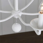 FE-ANNIE6-PSW Annie 6 Light Chandelier Textured Plaster White