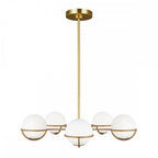 FE-APOLLO5-BB Apollo 5 Light Chandelier Burnished Brass