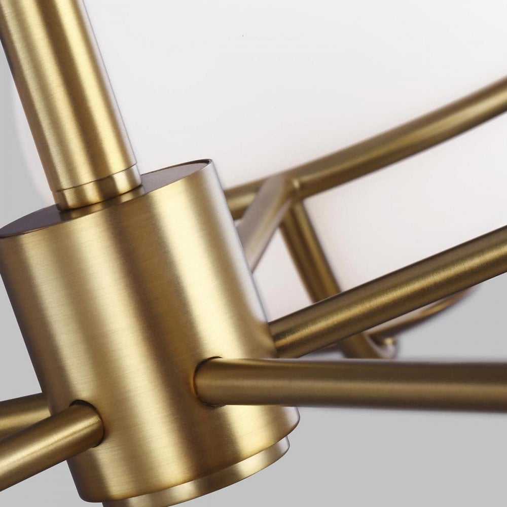 FE-APOLLO5-BB Apollo 5 Light Chandelier Burnished Brass