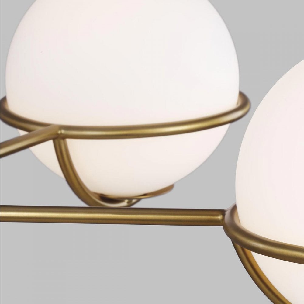 FE-APOLLO5-BB Apollo 5 Light Chandelier Burnished Brass