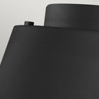 FE-ASHER-3F-MB Asher 3 Light Flush Light Midnight Black & Gold