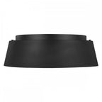 FE-ASHER-3F-MB Asher 3 Light Flush Light Midnight Black & Gold