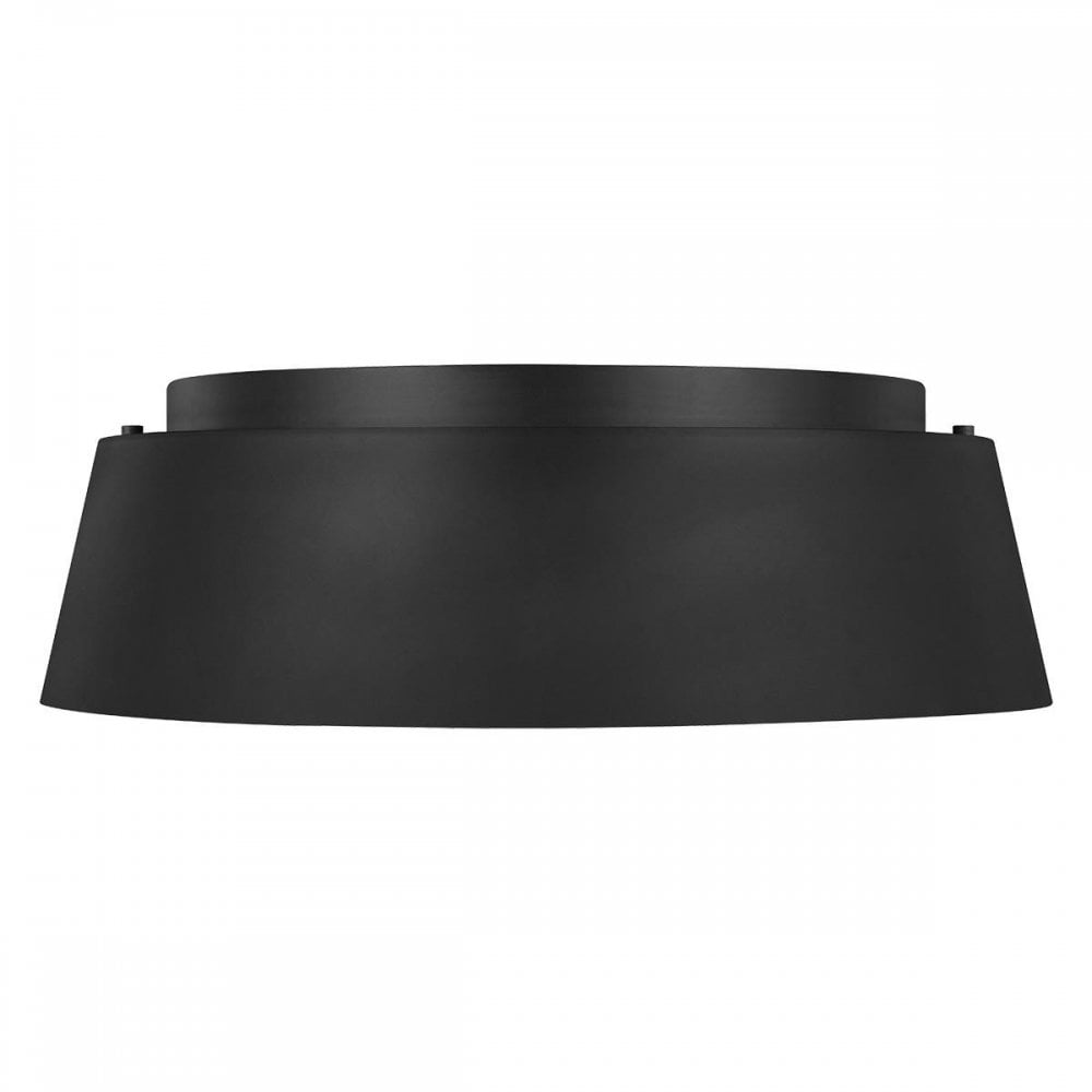 FE-ASHER-3F-MB Asher 3 Light Flush Light Midnight Black & Gold