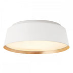FE-ASHER-3F-WHT Asher 3 Light Flush Light Matte White & Gold