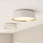 FE-ASHER-3F-WHT Asher 3 Light Flush Light Matte White & Gold