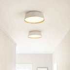 FE-ASHER-3F-WHT Asher 3 Light Flush Light Matte White & Gold