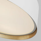 FE-ASHER-3F-WHT Asher 3 Light Flush Light Matte White & Gold
