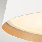 FE-ASHER-3F-WHT Asher 3 Light Flush Light Matte White & Gold
