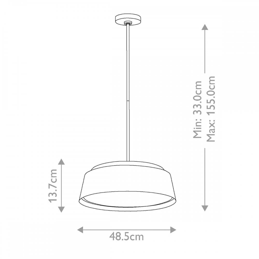 FE-ASHER-5P-MB Asher 5 Light Pendant Midnight Black & Gold
