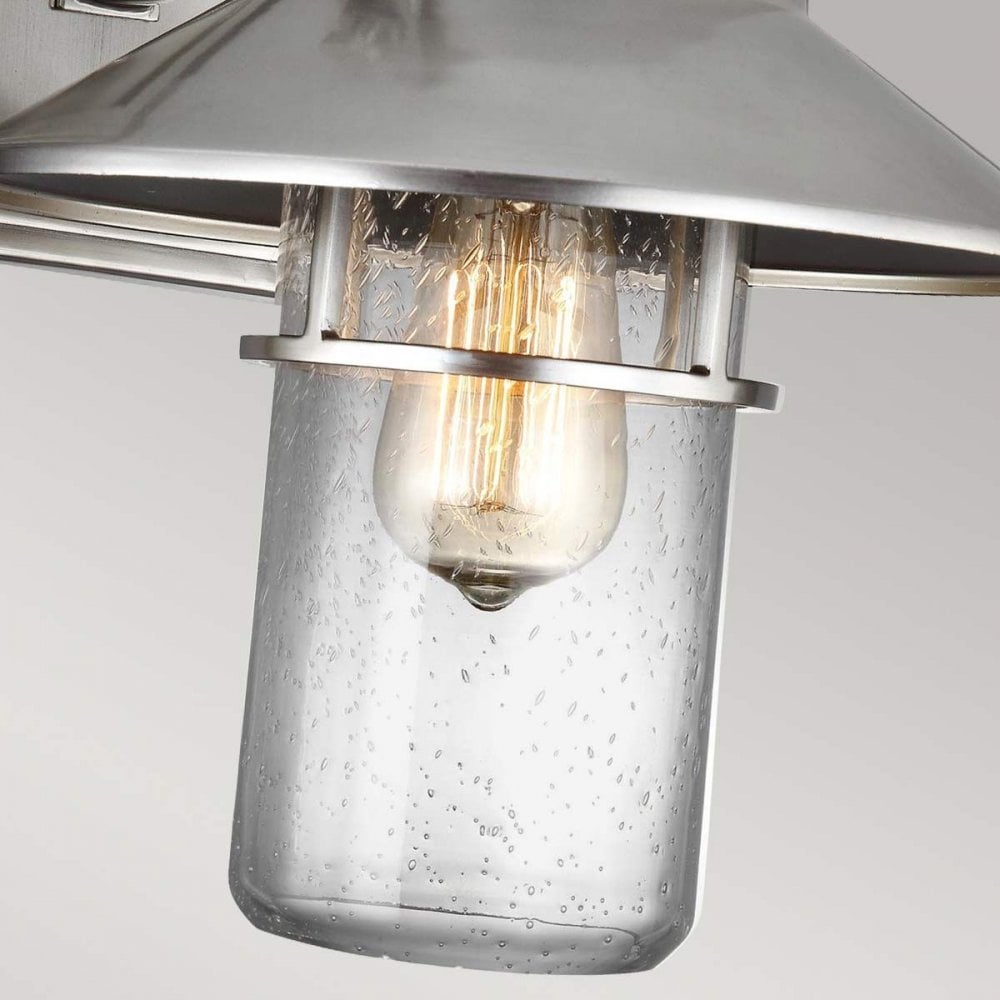FE-BOYNTON2-M Boynton 1 Light Medium Wall Lantern Painted Brushed Steel