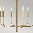 FE-BRIANNA6-BB Brianna 6 lt Chandelier Burnished Brass