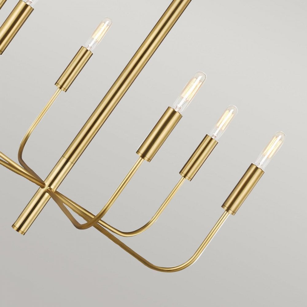FE-BRIANNA6-BB Brianna 6 lt Chandelier Burnished Brass