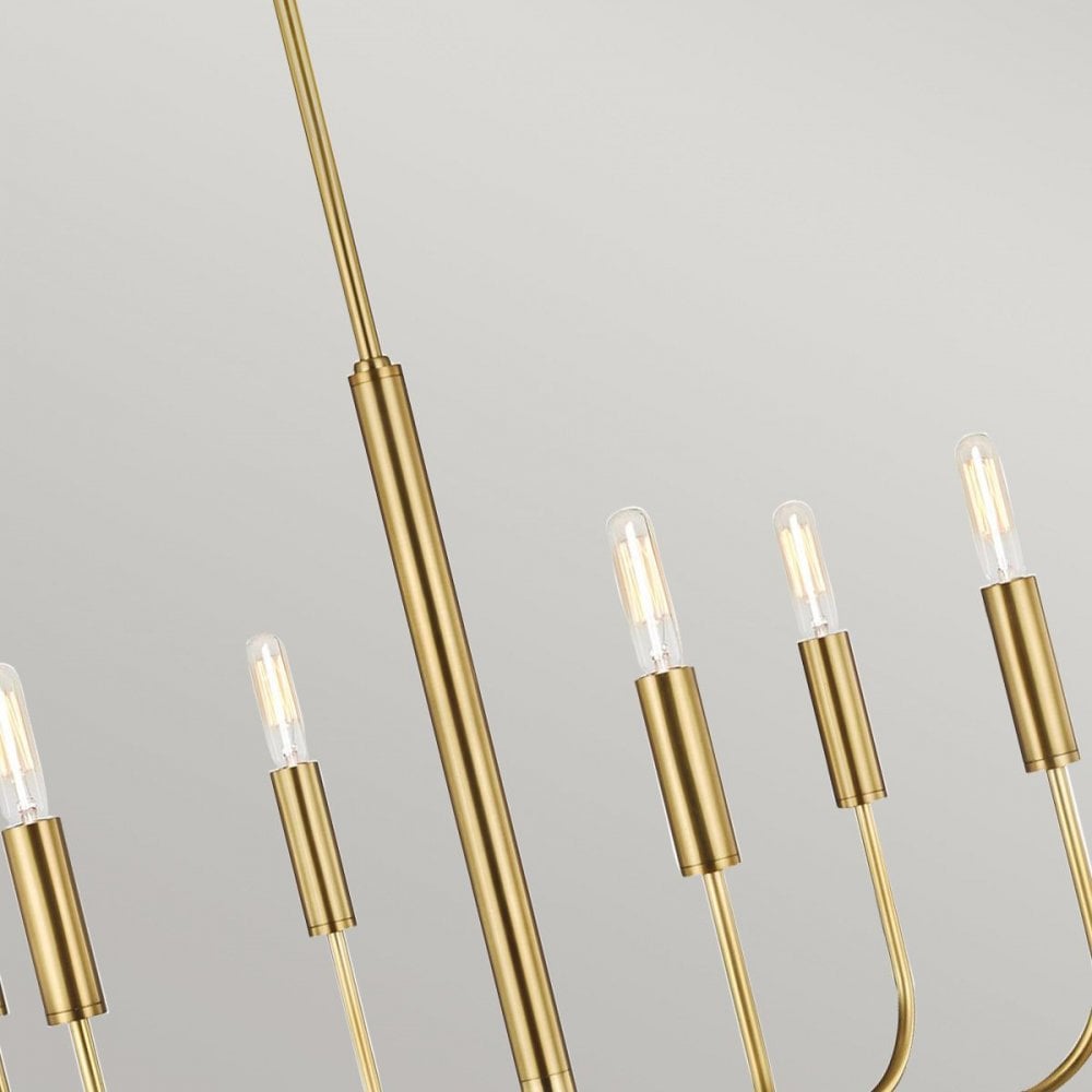 FE-BRIANNA6-BB Brianna 6 lt Chandelier Burnished Brass