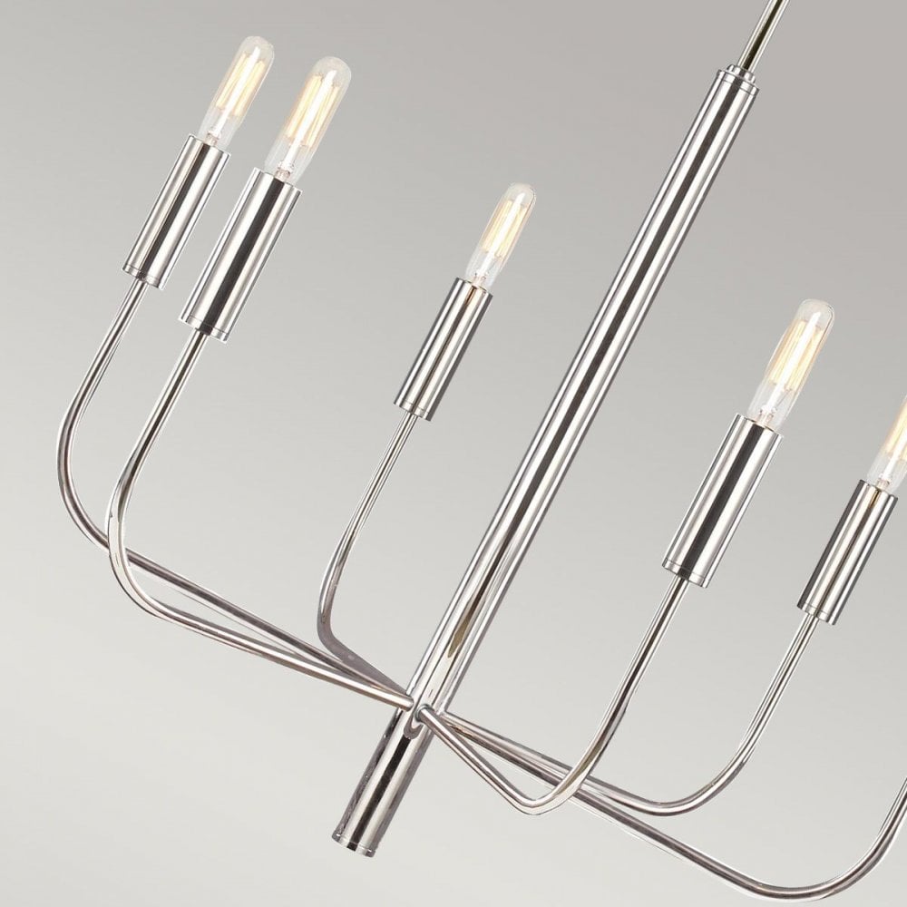 FE-BRIANNA6-PN Brianna 6 lt Chandelier Polished Nickel