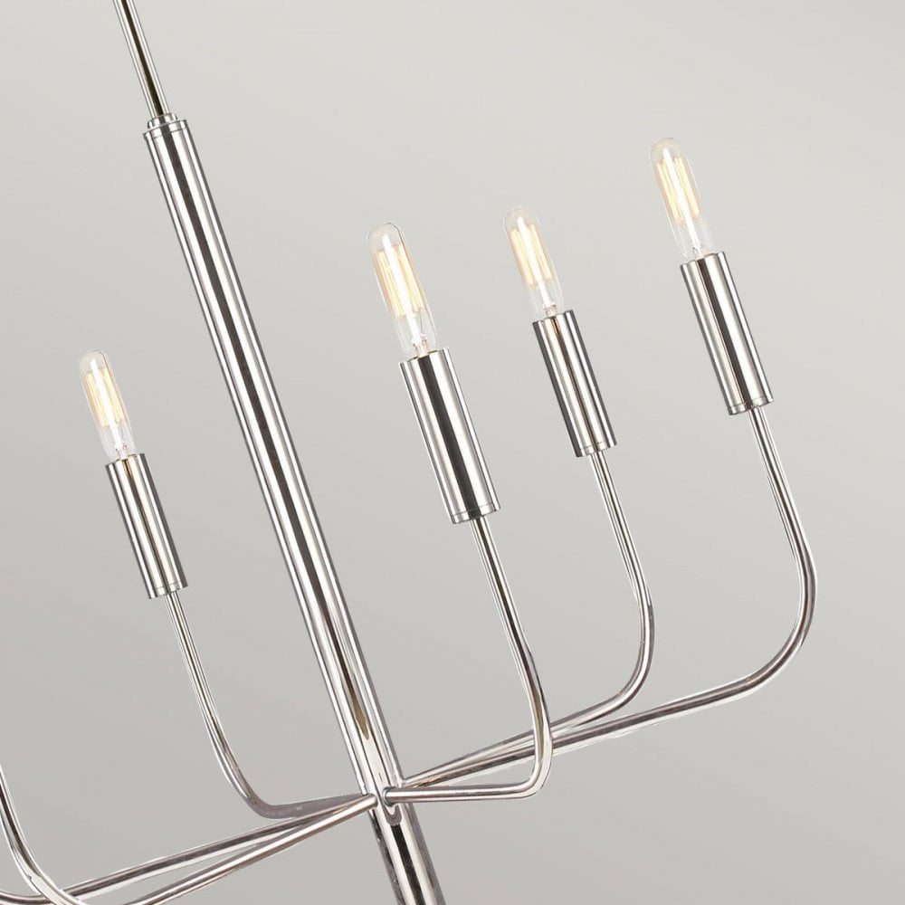 FE-BRIANNA6-PN Brianna 6 lt Chandelier Polished Nickel