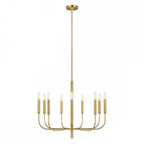 FE-BRIANNA9-BB Brianna 9 Light Chandelier Burnished Brass