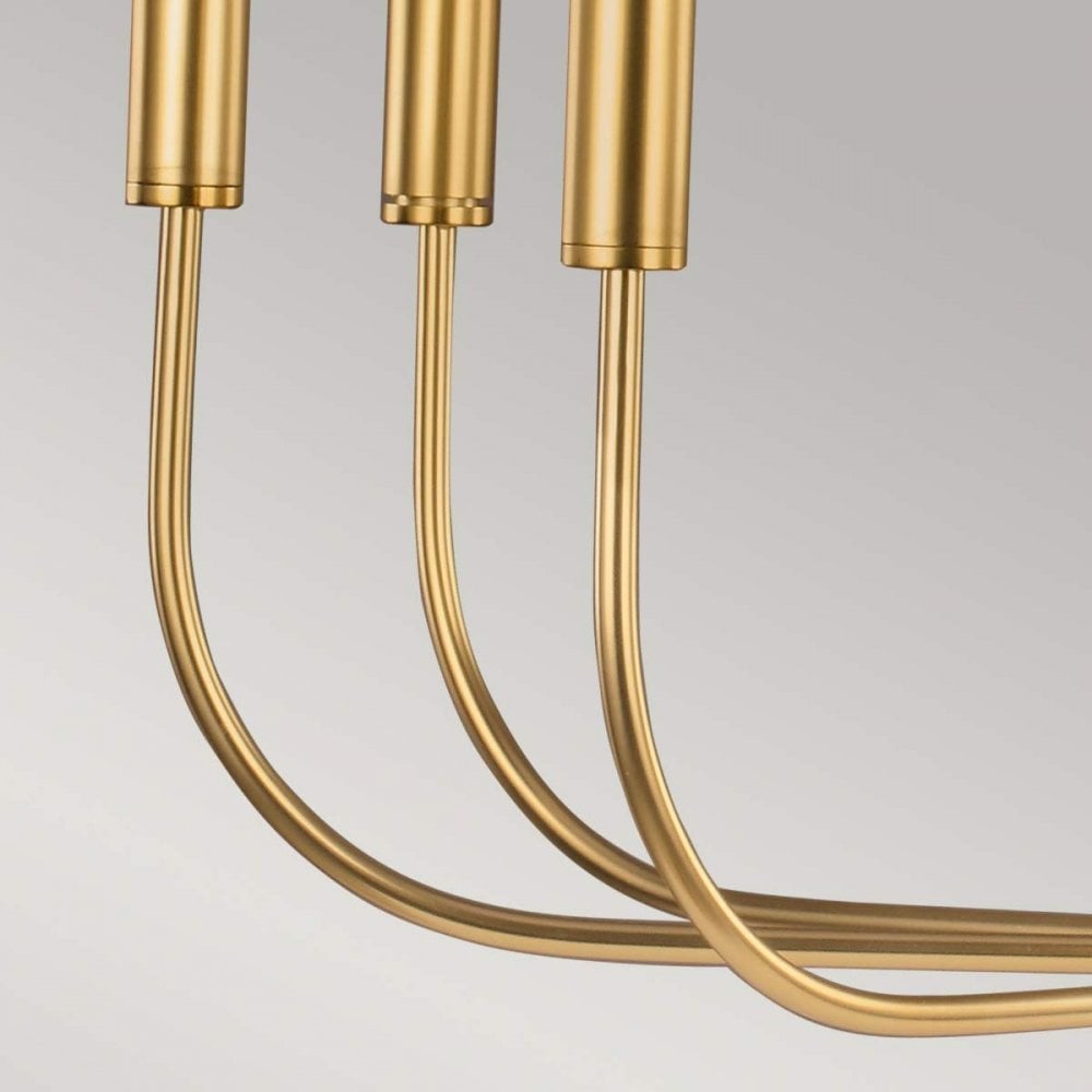 FE-BRIANNA9-BB Brianna 9 Light Chandelier Burnished Brass