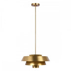 FE-BRISBIN-BB Brisbin 1 Light Pendant Burnished Brass