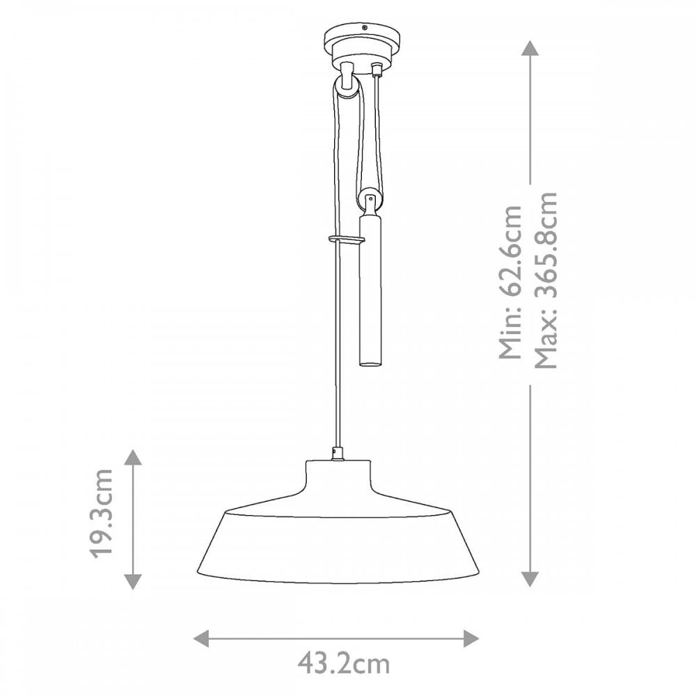 FE-CANDOR-P Candor 1 Light Pendant Matte White and Brass
