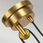 FE-CANDOR-P Candor 1 Light Pendant Matte White and Brass