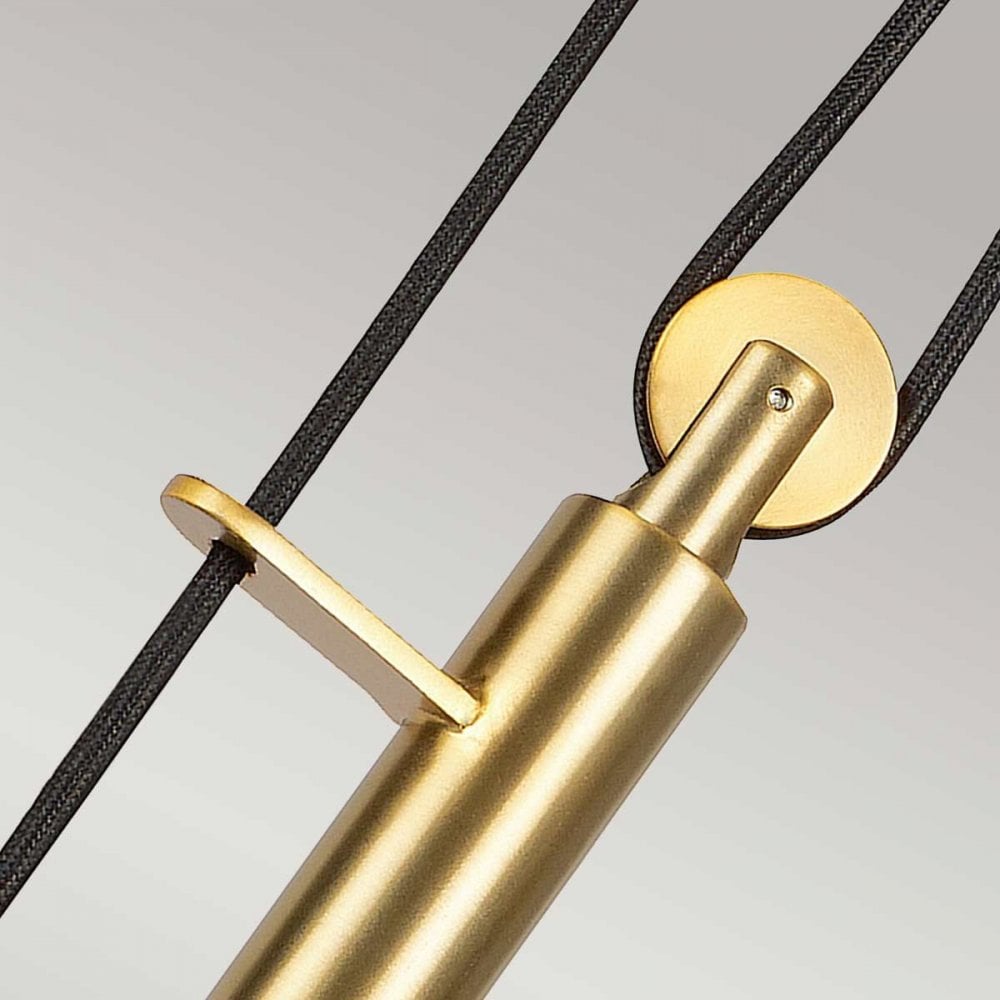 FE-CANDOR-P Candor 1 Light Pendant Matte White and Brass