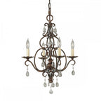 FE-CHATEAU4 Chateau 4 Light Chandelier Mocha Bronze