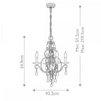 FE-CHATEAU4 Chateau 4 Light Chandelier Mocha Bronze