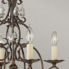 FE-CHATEAU4 Chateau 4 Light Chandelier Mocha Bronze