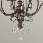 FE-CHATEAU4 Chateau 4 Light Chandelier Mocha Bronze