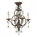 FE-CHATEAU4 Chateau 4 Light Chandelier Mocha Bronze