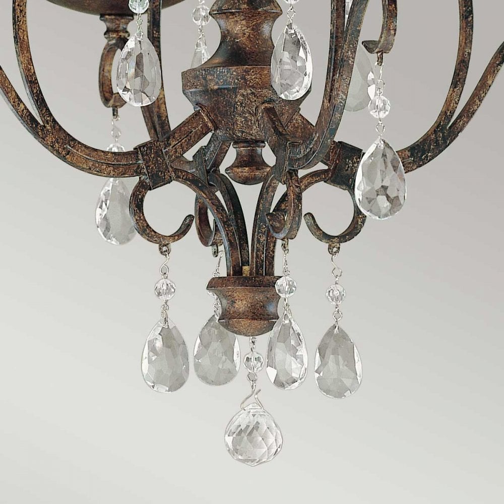 FE-CHATEAU4 Chateau 4 Light Chandelier Mocha Bronze