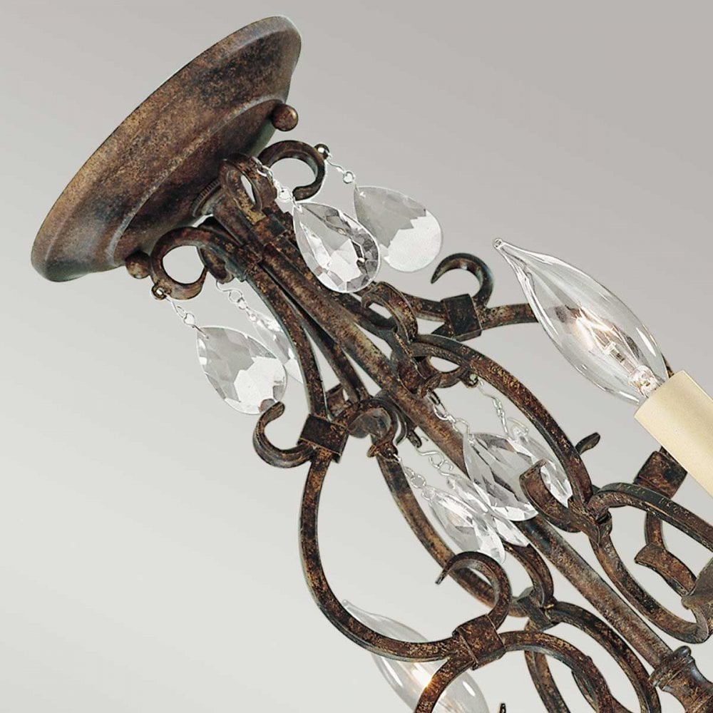FE-CHATEAU4 Chateau 4 Light Chandelier Mocha Bronze