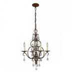 FE-CHATEAU4 Chateau 4 Light Chandelier Mocha Bronze