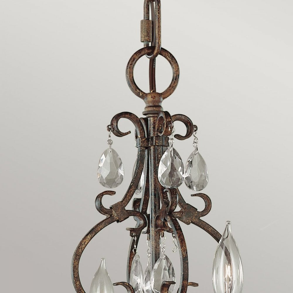 FE-CHATEAU4 Chateau 4 Light Chandelier Mocha Bronze