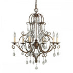FE-CHATEAU6 Chateau 6 Light Chandelier Mocha Bronze