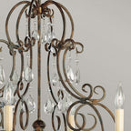 FE-CHATEAU6 Chateau 6 Light Chandelier Mocha Bronze