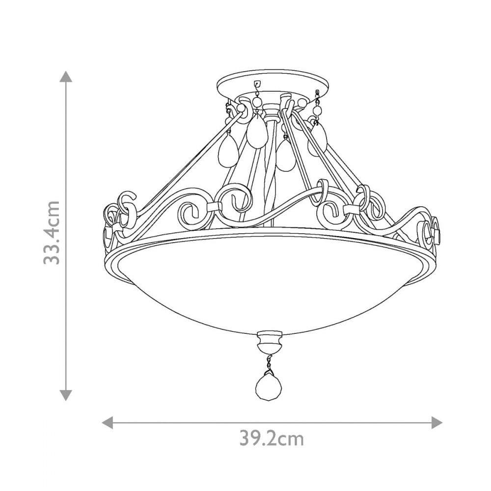 FE-CHATEAU-SF Chateau 2 Light Semi-Flush Light Mocha Bronze