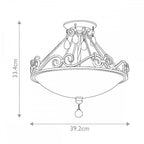 FE-CHATEAU-SF Chateau 2 Light Semi-Flush Light Mocha Bronze