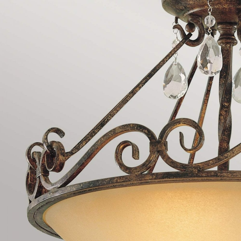 FE-CHATEAU-SF Chateau 2 Light Semi-Flush Light Mocha Bronze
