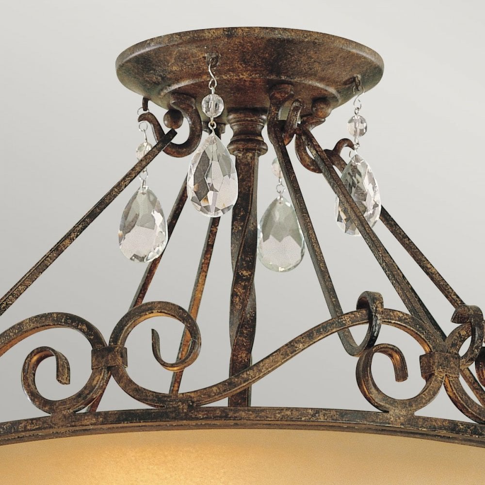 FE-CHATEAU-SF Chateau 2 Light Semi-Flush Light Mocha Bronze