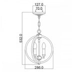 FE-CORINNE-3P-S-BB Corinne 3 Light Small Pendant Burnished Brass